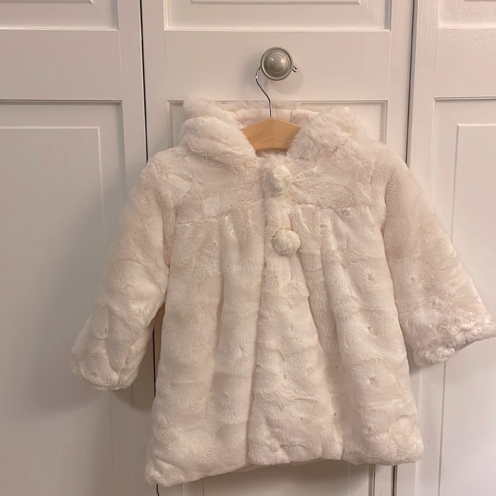 Girls Pea Coat - Size: 24 Months - Color: Off White